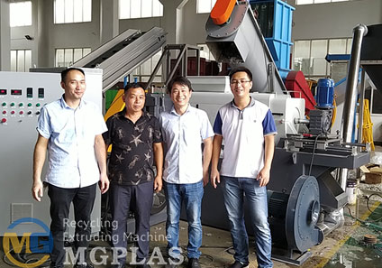 MSA-300 Plastic film squeezer granulator is ready for shipment to Nepal
