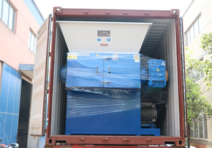 1000-1500kg/h Single Shaft Shredder For Plastic Lupms To Chile