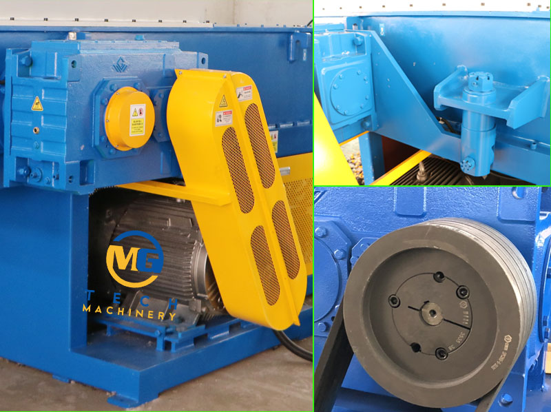 Efficient Single Shaft Pallet Shredder Machine Shredding Whole Plastic And Wood Pallets