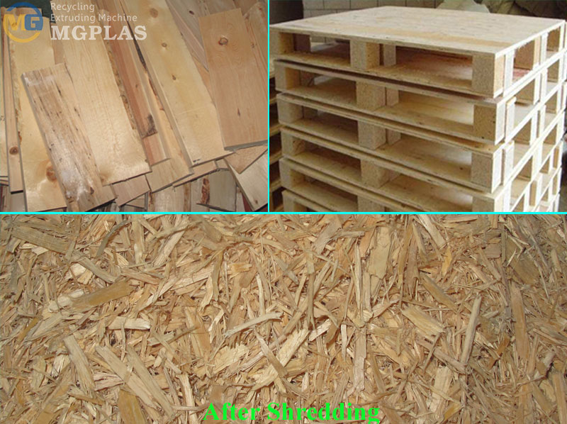 Efficient Single Shaft Pallet Shredder Machine Shredding Whole Plastic And Wood Pallets