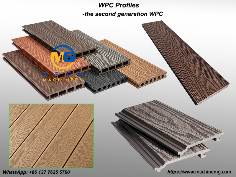 3D On Line Embossing WPC Extrusion Line For WPC Decking Wall Cladding Panel Fence profile