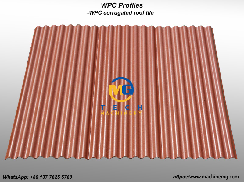 WPC Production Line For Corrugated WPC Roof Tiles