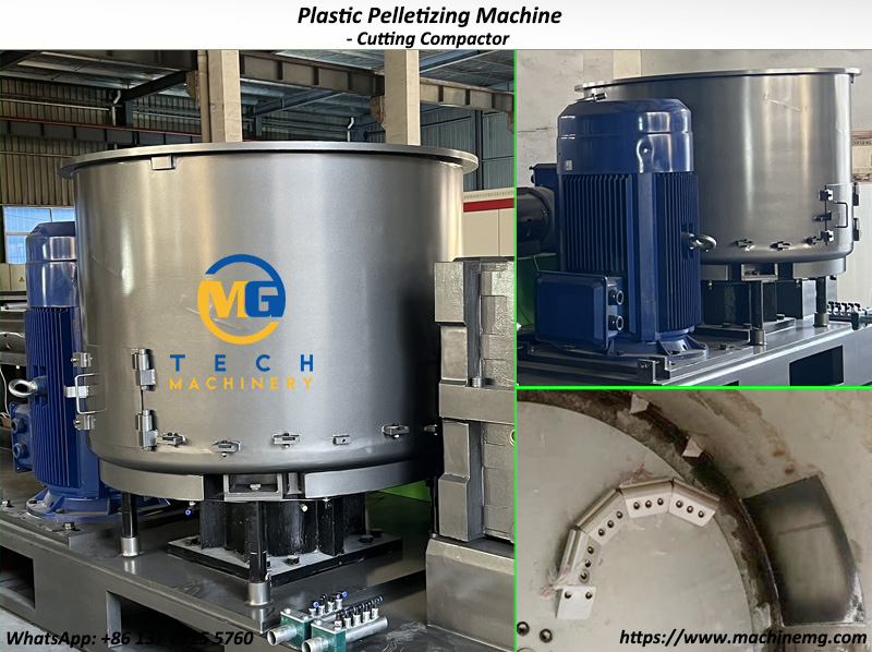 Double Stage Water Ring Plastic Film Pelletizing Machine For PE PP Film And Bag