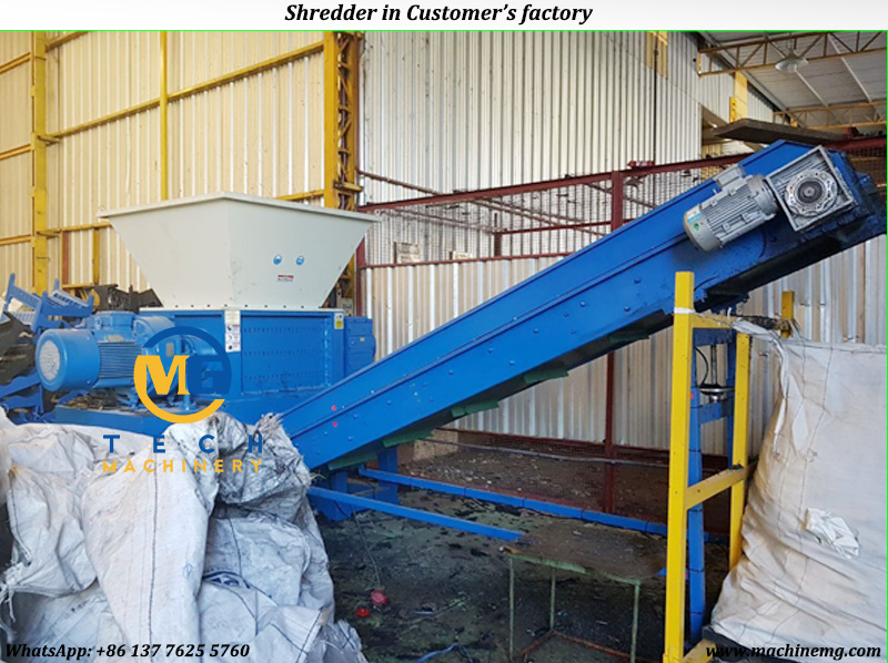 Twin Shaft Shredder Machine For Shredding Plastic Film, Jumbo Bag And Irrigation Tape