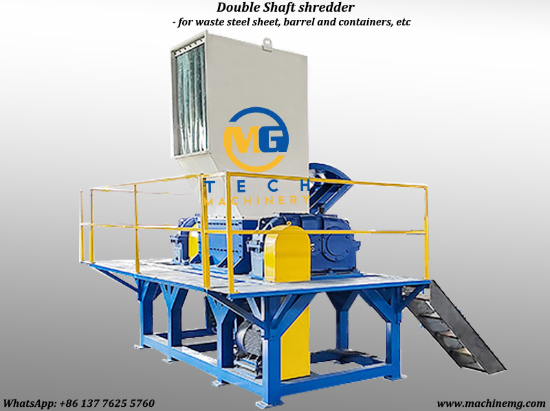 Heavy Twin Shaft Shredder For Shredding Metal Waste