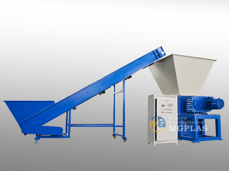 Large Capacity Twin Shaft Plastic Dustbin Shredder Machine