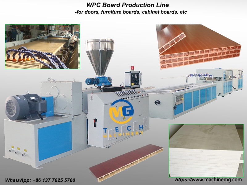 WPC Door Production Line For PE WPC And PVC WPC Door Board Extrusion 