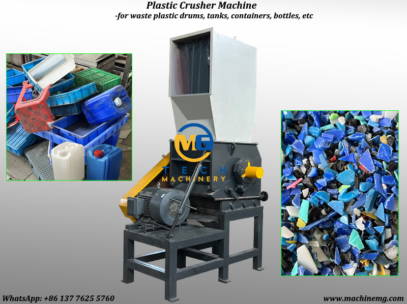 Heavy Plastic Crusher Machine Crushing Hard Plastic Waste