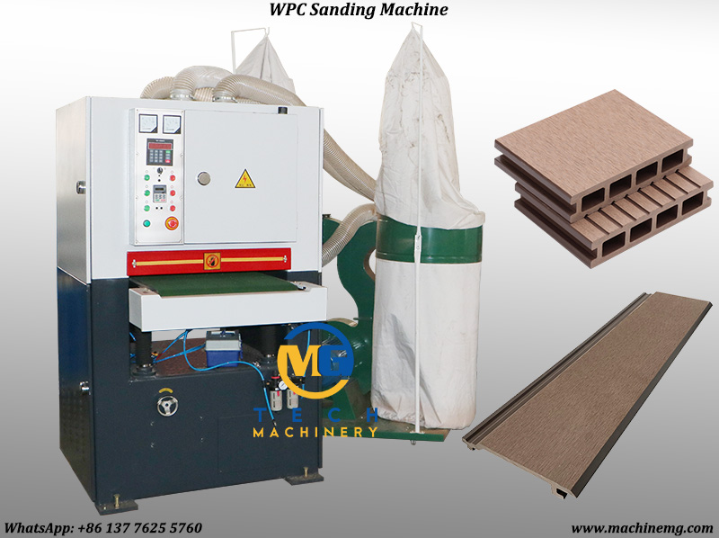 Single Surface WPC Sanding Machine For Wood Plastic Composite And Wood Profiles
