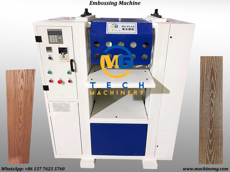 Off Line WPC Embossing Machine For Making Wooden Patterns On Wood Plastic Composiste Profiles