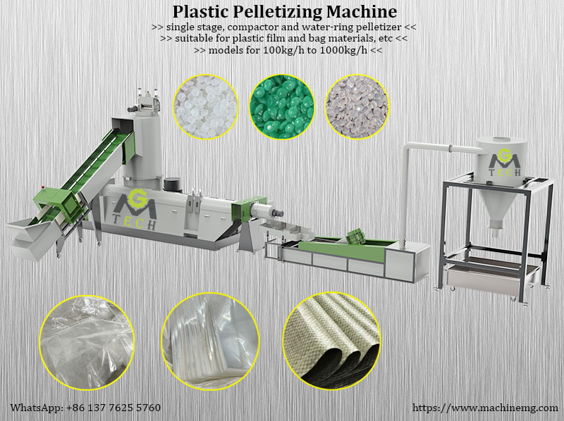 Single Stage Water Ring Pelletizer Line with Compactor